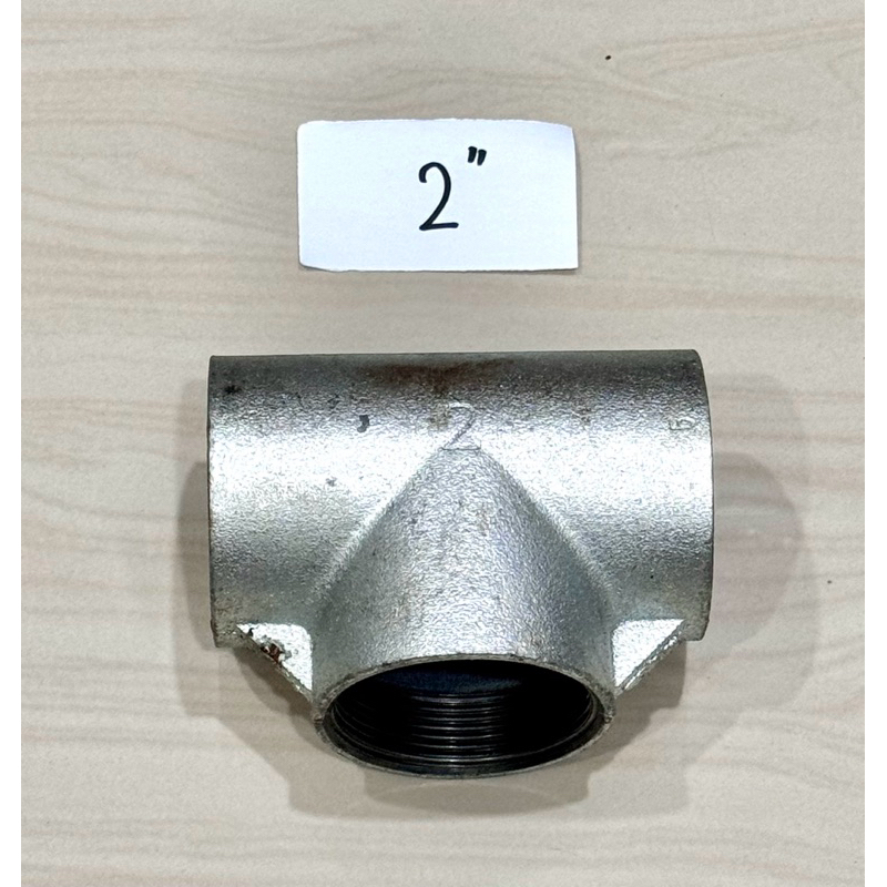 (HARGA 1buah) Tee besi galvanis 2” inci tee vlock galvaniz 2” inchi reducer tees besi 2inci sambunga