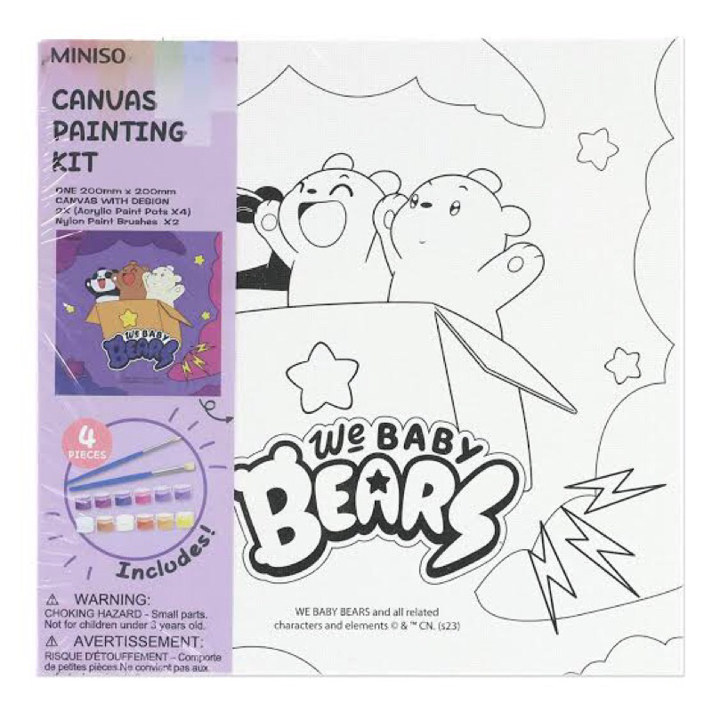 

Miniso Coloring Canvas We Bare Bears Dinosaurus / Canvas mewarnai gambar