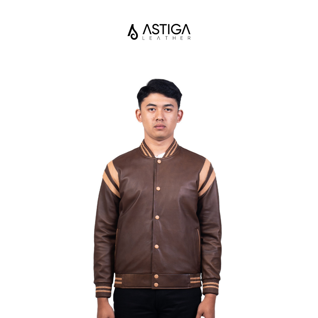 ASTIGA JAKET KULIT VARSITY