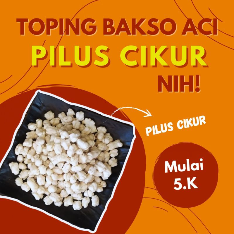 

PILUS CIKUR RENYAH TOPING BAKSO ACI / TOPING BAKSO ACI 100 GRAM
