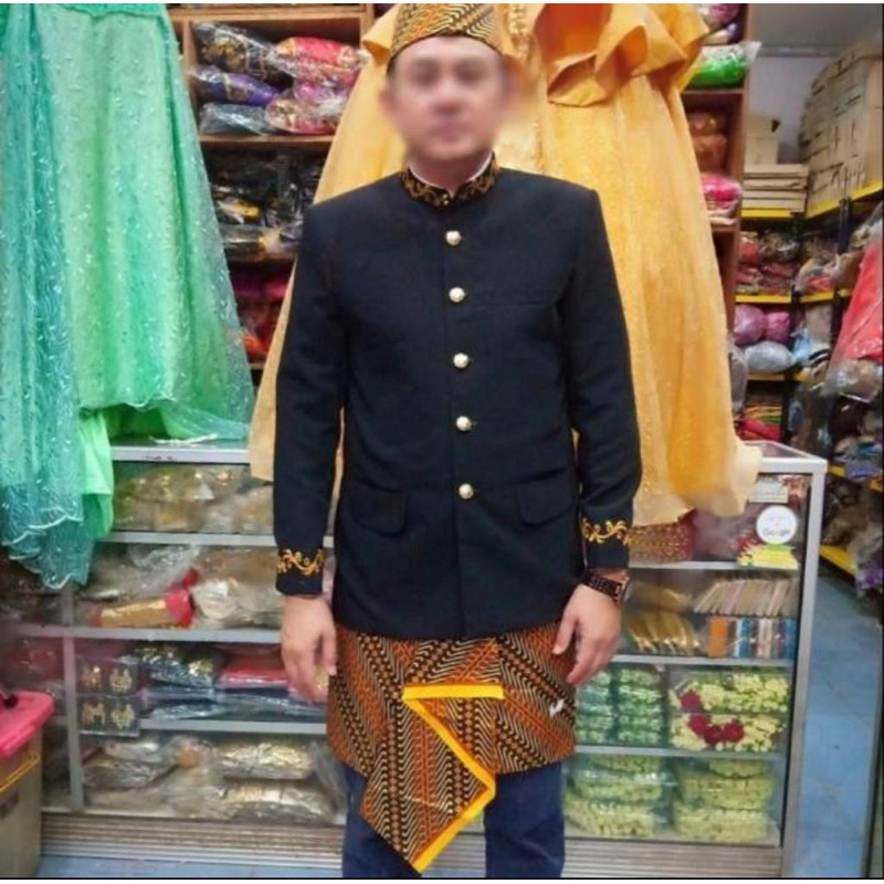 KAIN SELEMPANG+PECI/BLANGKON BATIK (Preloved)