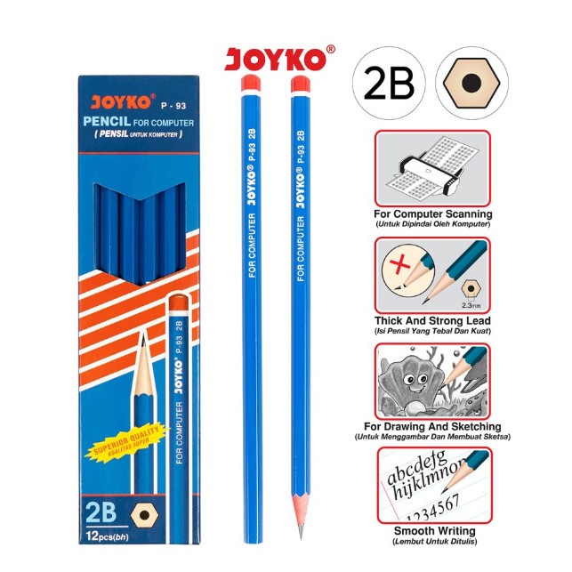 

Pencil / Pensil Joyko P-93 / 2B / 1 BOX 12 PCS
