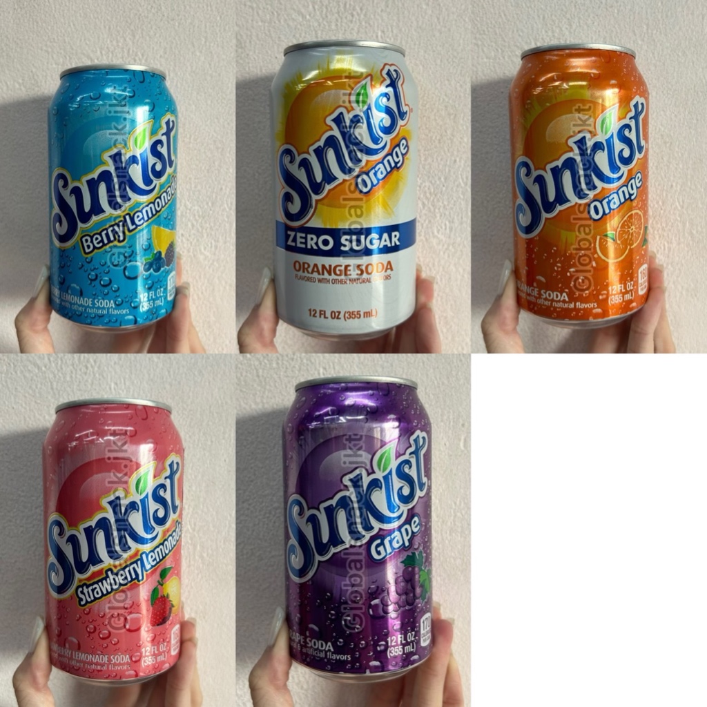 

SUNKIST GRAPE / ORANGE / ORANG ZERO SUGAR / STRAWBERRY