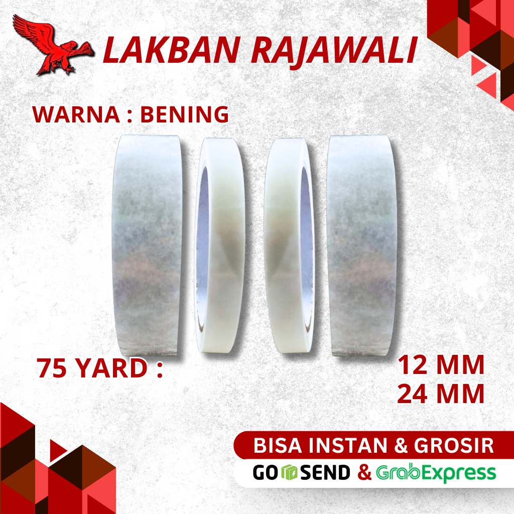 

Lakban Bening 12mm x 75 yard & 24mm x 75 yard