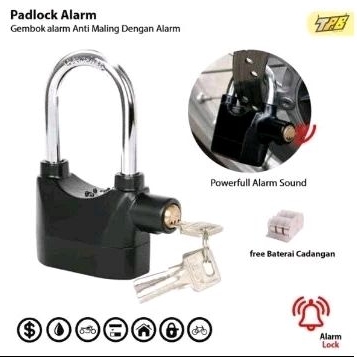 Gembok Alarm Multiguna Suara Alarm Besar, Anti Maling,Anti Bobol