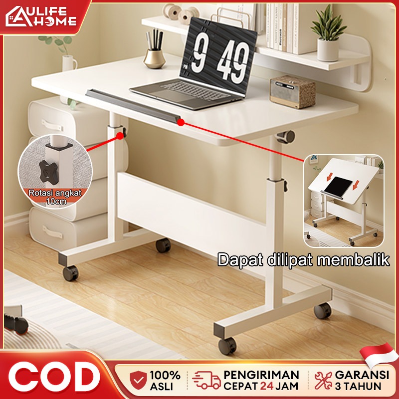 Meja Laptop Portable Meja Belajar Lipat Meja Kerja Adjustable  Meja Kamar Tidur Meja Minimalis