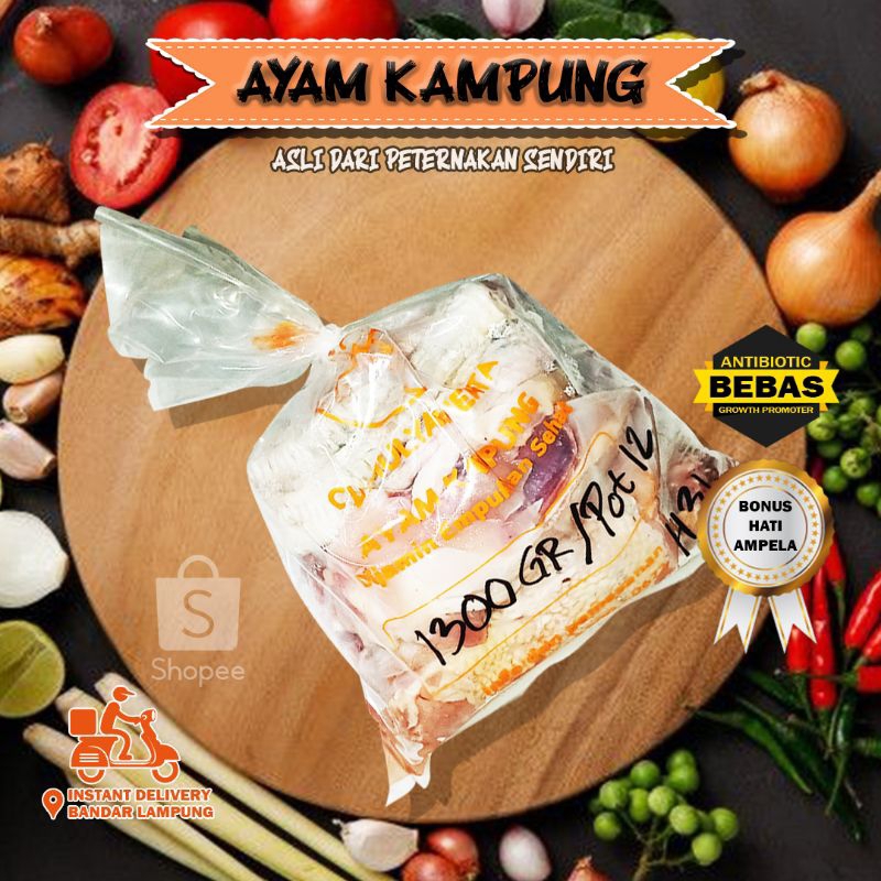 

Ayam Kampung Asli Besar Ukuran 1,3 Kg 1300 gram murah fresh frozen