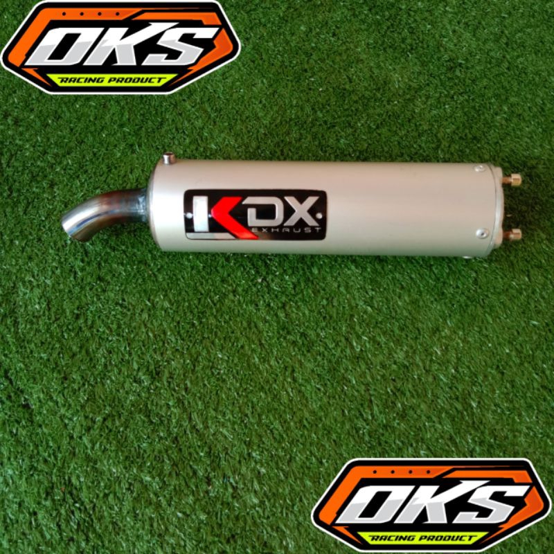 Silincer Knalpot Racing 2 Stroke Plat Merek KDX, AI TECH, YYPANG, CREAMPIE, ABRT Panjang 20 CM