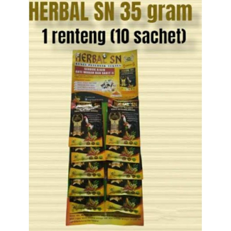 HERBAL SN JAMU AYAM Unggas Dewasa/ANAKAN Menjaga daya tahan, antibiotik ayam unggas