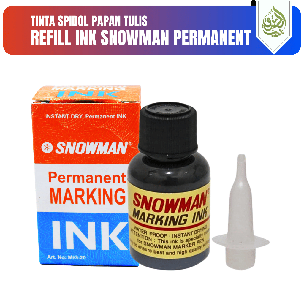 

Refill Isi Tinta Spidol Snowman Permanent Marking INK | Black [PCS]