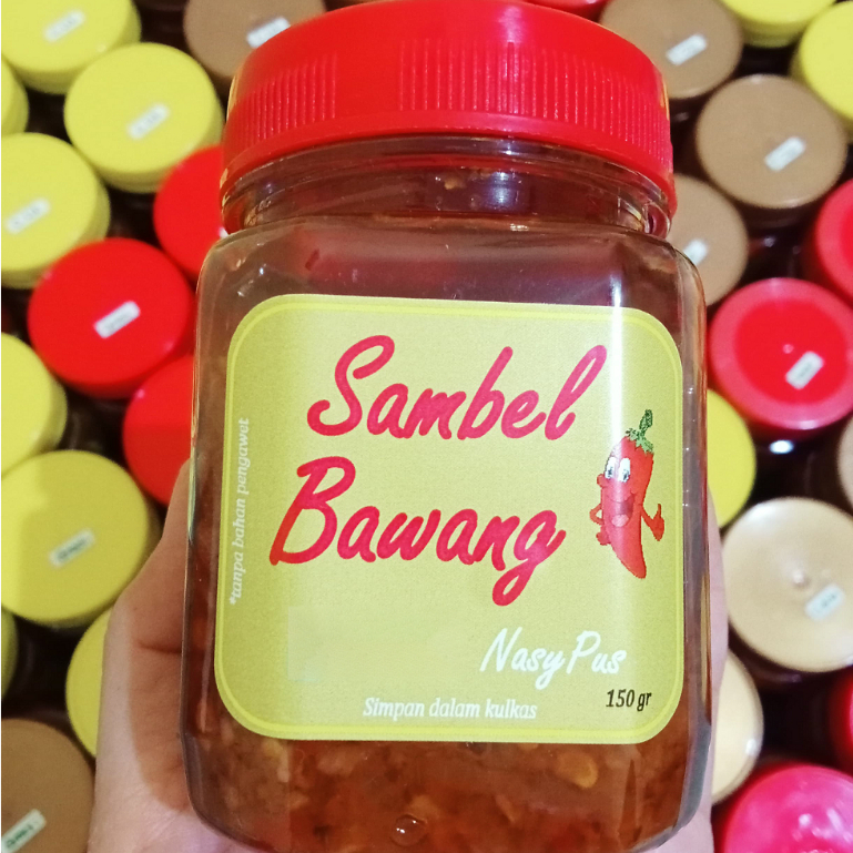 

Sambal bawang botol 150 gram homemade NasyPus / Sambal bajak extra pedas / sambal tanpa terasi / sambal NasyPus / sambal otentik