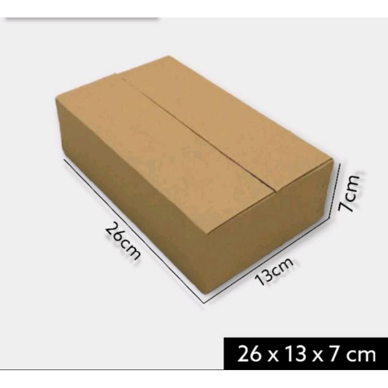 

kardus box Ukuran 26x13x7 cm singlle wall polos
