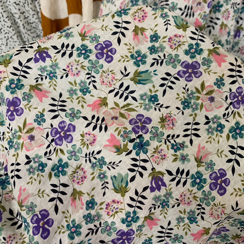 kain katun motif - kain katun korea - katun crinkle korea - kain katun motif bunga