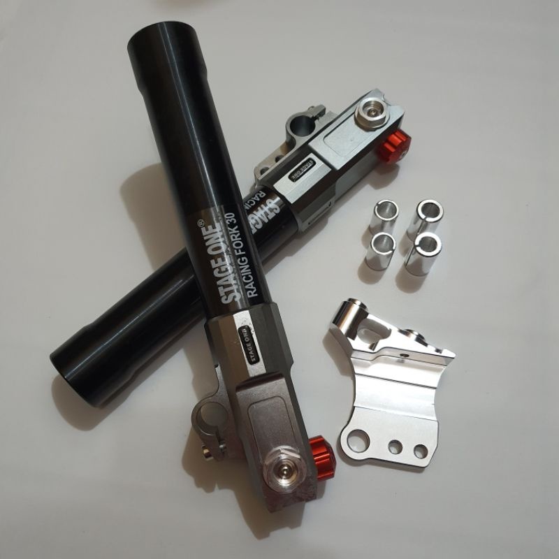 Tabung Shock Depan RT Stage 6 Copy Ori Plus Breket Monoblok Bottom Shock Motor Beat Vario Fino Scoop