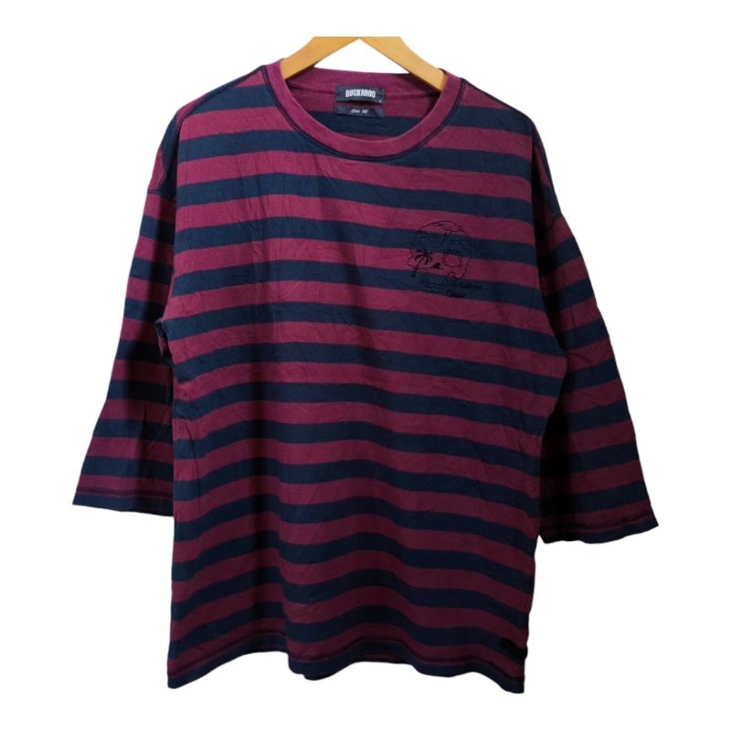 T-shirt Striped 7/8 Sleeve Buckaroo loose fit L