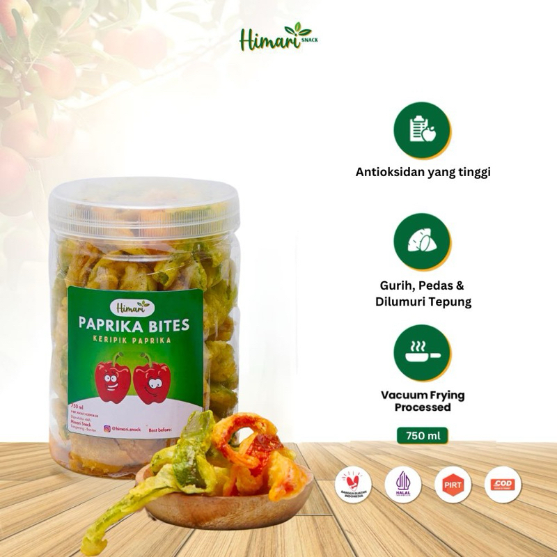 

Himari Keripik Sayur Paprika Renyah 100% Produk Lokal dilumuri Tepung
