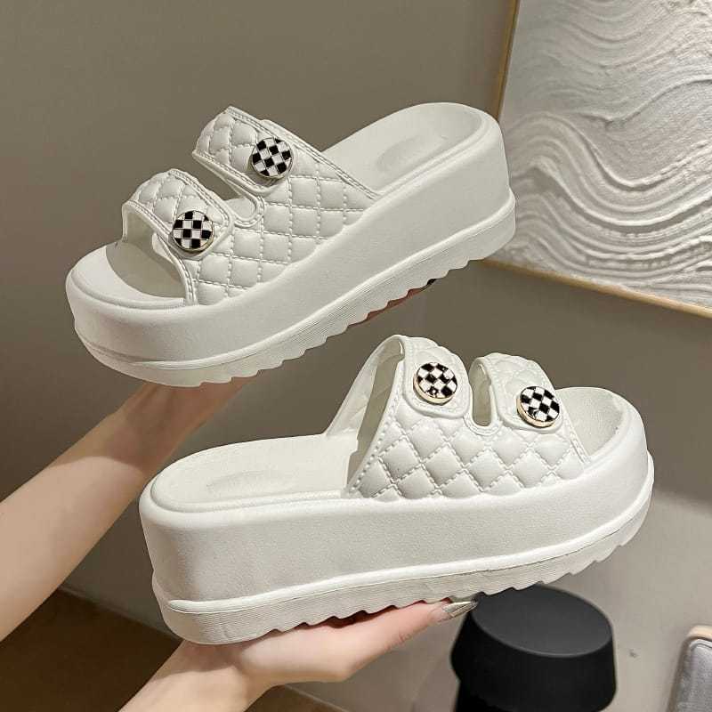 Sandal Wanita wedges Jelly Sendal Korea Terbaru Slop Empuk
