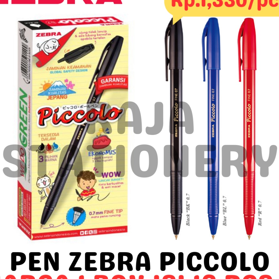 

NEW PRODUCT ZEBRA PICCOLO BALL PEN 7 BLACK BLUE RED PULPEN PEN PICCOLO ZEBRA HITAM BIRU MERAH 12PCS
