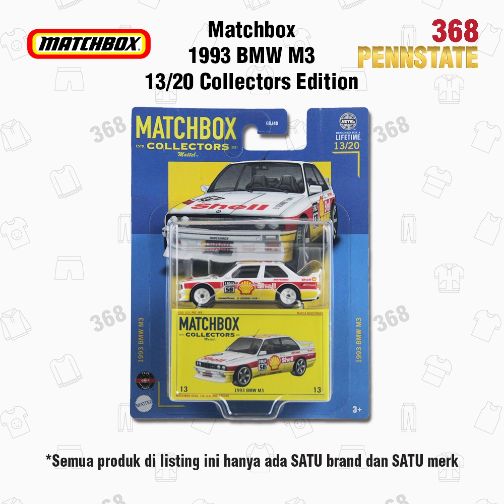 Matchbox Original Diecast Model Real Car 1993 BMW E30 M3 Matchbox Collectors (2024) 13/20