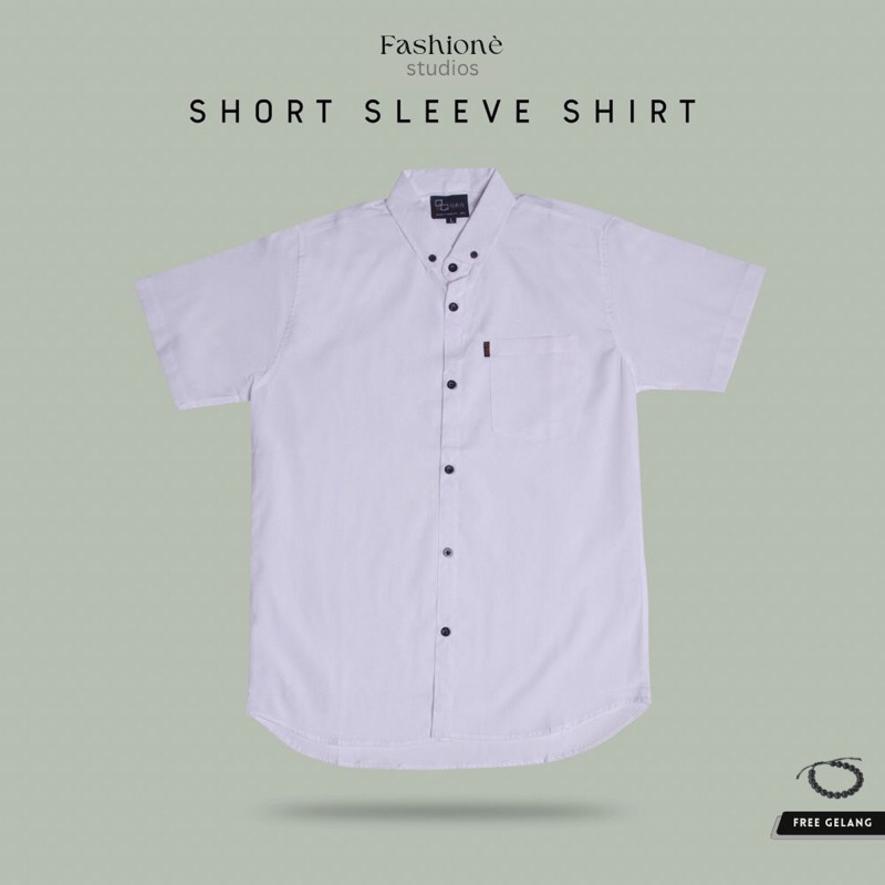 Kemeja Putih Pria Lengan Pendek Oxford Polos Hem Cowok Short Sleeve Formal Klambi Laki Laki Kelambi