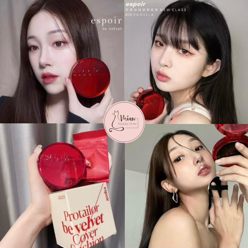 ORI Espoir Protailor Be Velvet Cover Cushion New Class Full Set (Full Size + Refill) SPF34 PA++ / Es