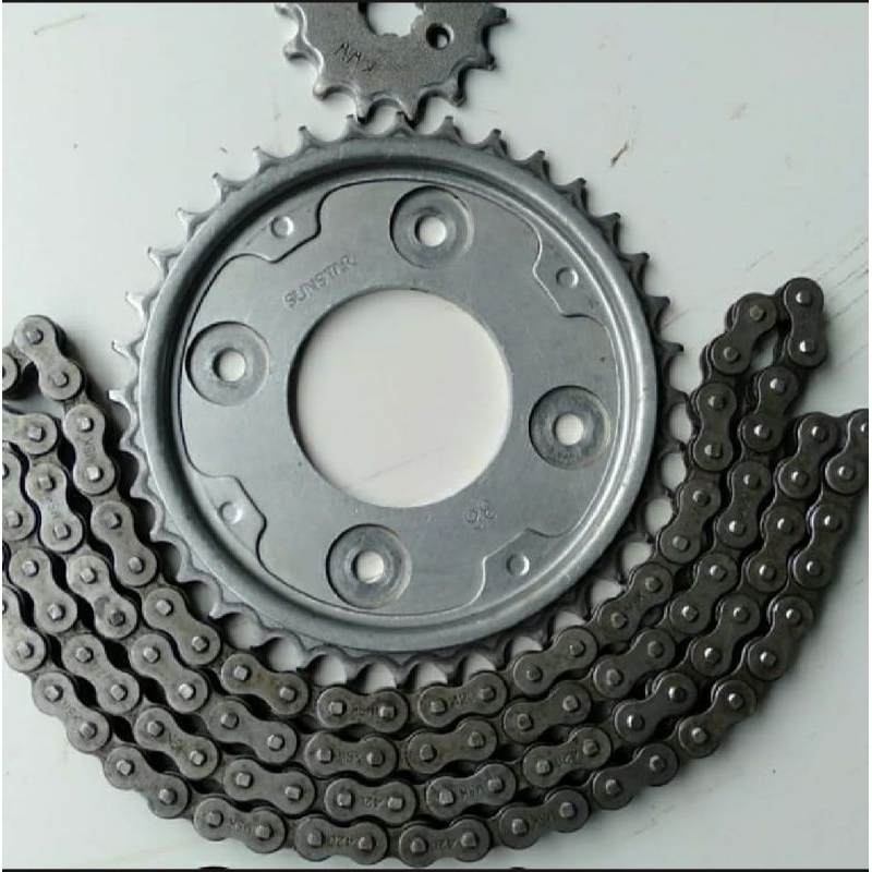 gir rantai satu set motor honda supra x,supra new, karisma, revo absolut