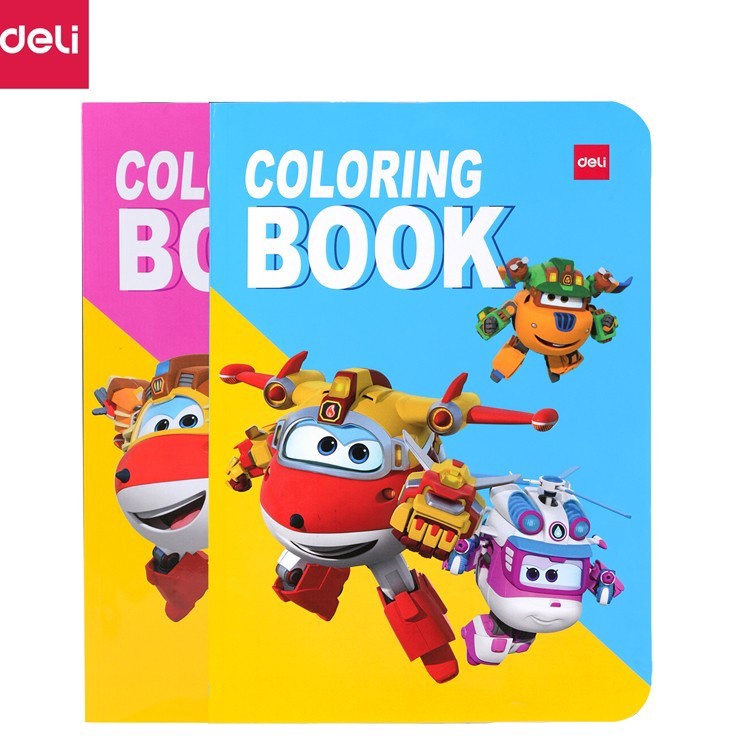 

TERLARISSS Buku Mewarnai Deli Super Wings Coloring Book A4