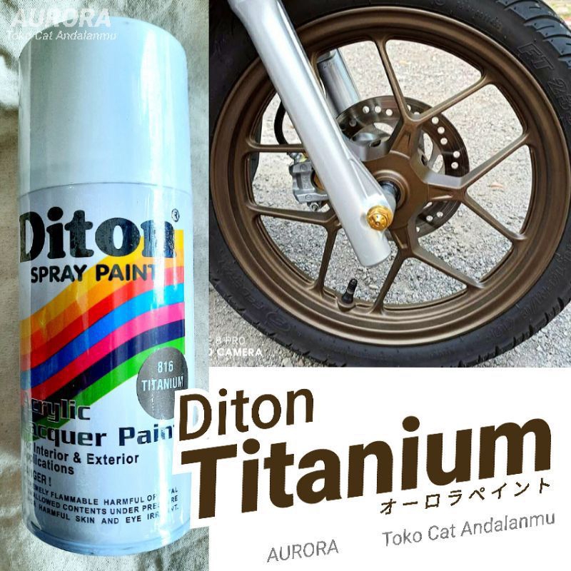 Cat Pilok Diton Spray Paint 816 Titanium 300ml Coklat Tua Gelap Magnesium Maknesium Pilox Pylox