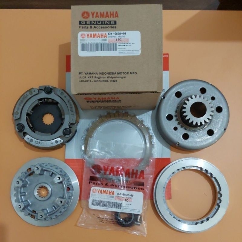 PAKET MANGKOK GANDA ASSY, KAMPAS GANDA ASSY, RUMAH KOPLING, KAMPAS KOPLING,CAGE, JUPITER Z1 1DY.