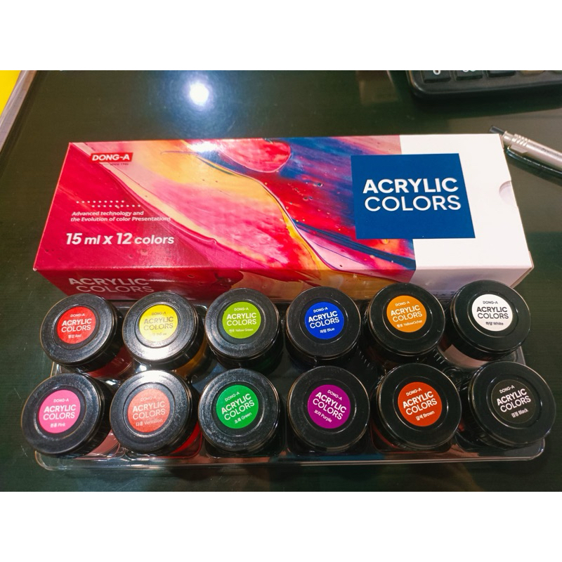 

Acrylic Colors / Cat Acrylic Dong-A 12 warna/set 15 ml