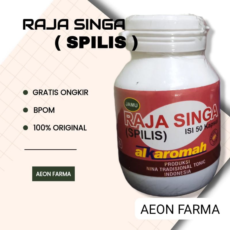 Spilis Raja Singa Obat Kencing Nanah Genore Ampuh Cepat Aman Bpom Spilis Isi 50 Kapsul