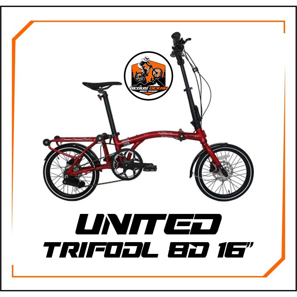 SEPEDA LIPAT FOLDING BIKE 16 INCH UNITED TRIFOLD 8D