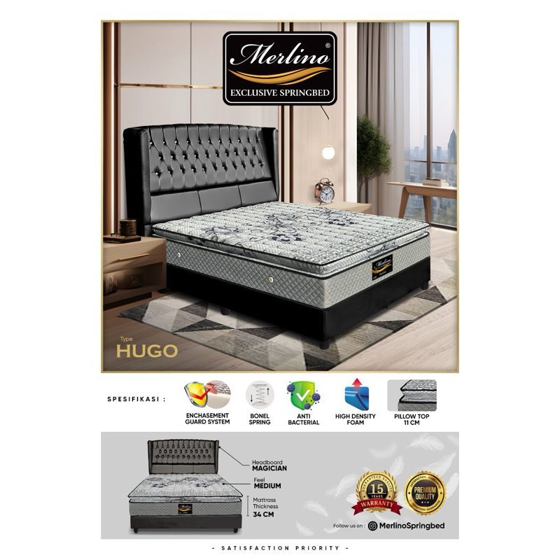 Springbed Merlino Hugo 180x200cm