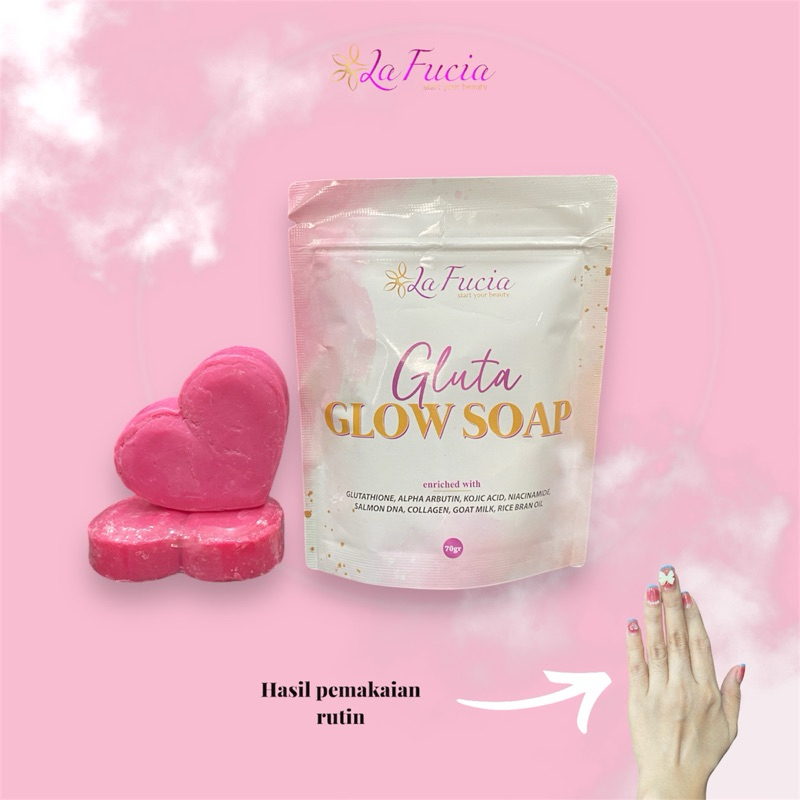 (DPT 1PCS)Gluta Glow Soap 70gr/Sabun pencerah/Sabun badan/Glutathione Niacinamide