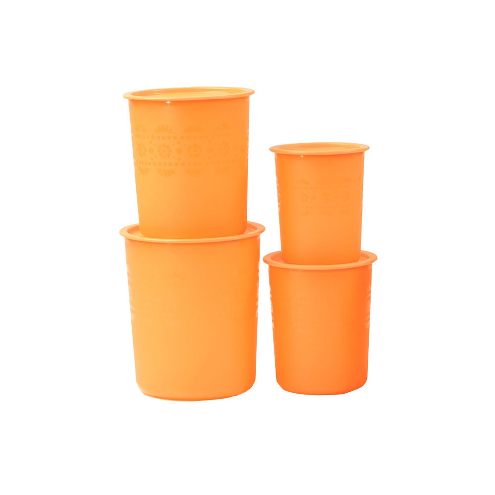 Tupperware Mosaic Canister Set free box 4pcs RAYA MOSAIC CANISTER // Deco Canister