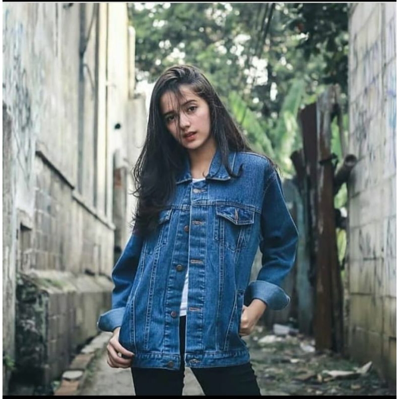 jaket jens wanita premium halus dan lembut tidak kaku