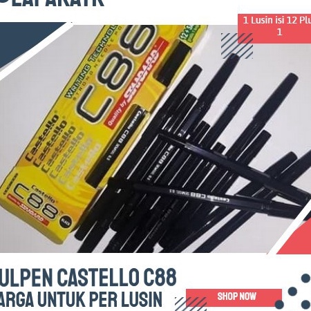 

READY STCOK TERMURAH Pulpen Standard Murah C 88 Pen Standart Castello C88 ISI 13