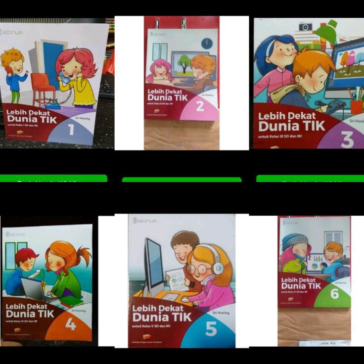 KUALITAS TERJAMIN Buku Lebih Dekat Dunia TIK SD  MI Kelas 1 2 3 4 5 6 Platinum Tiga Serangkai