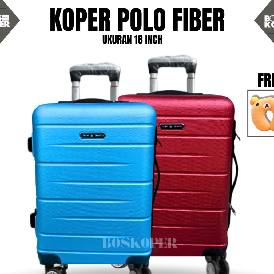 SPECIAL PROMO Koper 18 inch Polo ukuran kabinkoper fiber hardcasekoper murahkoper cabinkoper premium