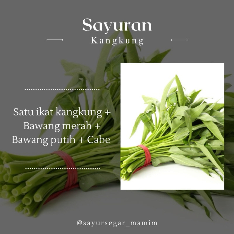 

KANGKUNG LENGKAP DENGAN CABE BAWANG MERAH BAWANG PUTIH