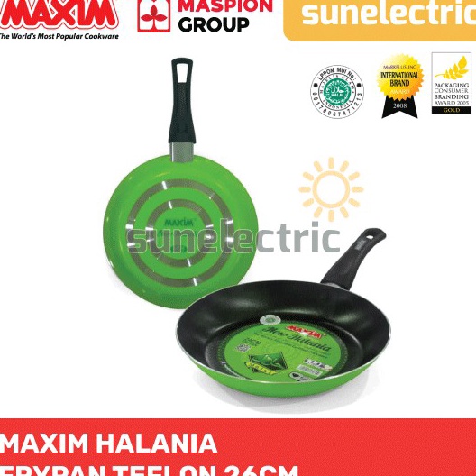 PROMO SPESIAL Maxim Halania 26 cm Frypan Panci Wajan Penggorengan Teflon Anti Lengket Halal NonStick