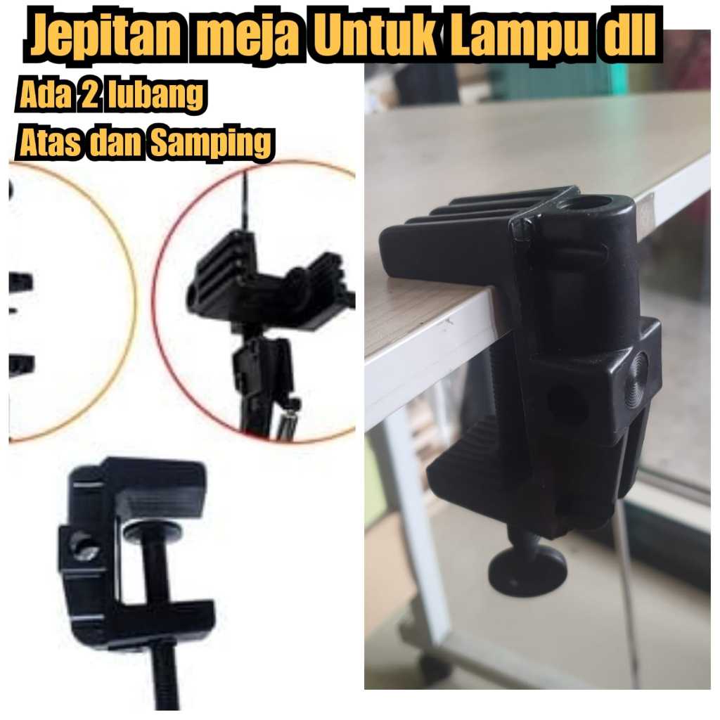 Holder stand meja cagak stand lampu clamp lampu jepitan stand lampu arsitek universal