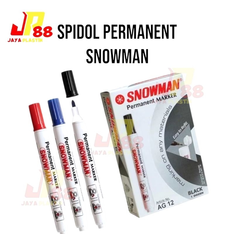 

Spidol Permanent Snowman HITAM/MERAH/BIRU