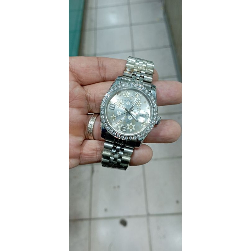 jam tangan pria rolex automatic normal semua siap pakai normal klasik stainles steel solid