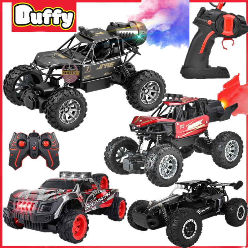 Duffy toys Spray 2.4Ghz 4WD 1:14 Bahan Paduan Dengan Lampu Remote Control Kendaraan Off-Road / Mobil