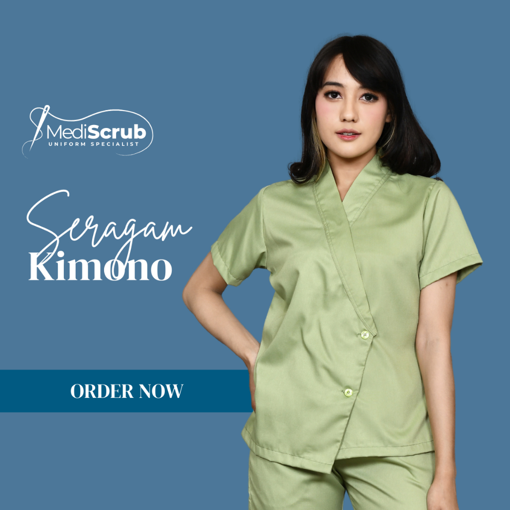 Mediscrub - Baju Jaga Scrub Kimono Wanita / Baju dokter perawat / Seragam Klinik Spa