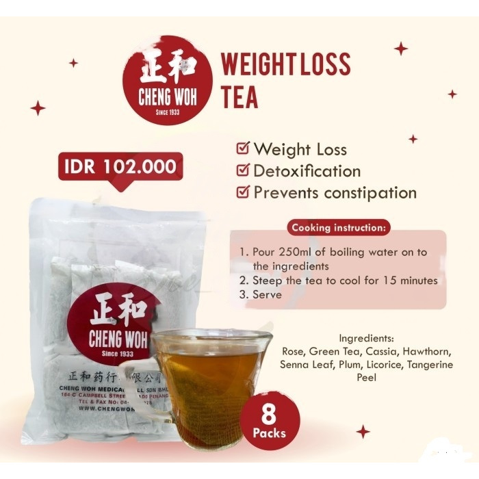 

Weight Loss Tea Cheng Woh all natural teh diet 8pcs Alami Minuman Untuk Turun Berat Badan Diet Teh