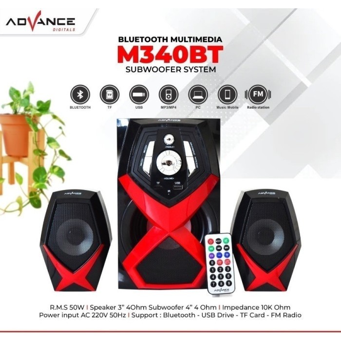 Speaker Aktif  Advance M340BT (Bluetooth,Usb.FM Radio)