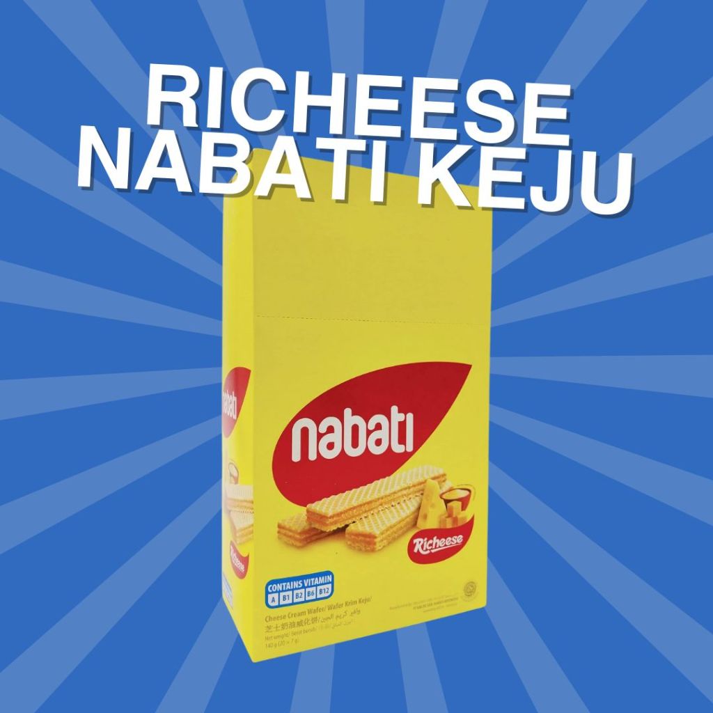 

Wafer Nabati Richeese Box Isi 20 Rasa Keju