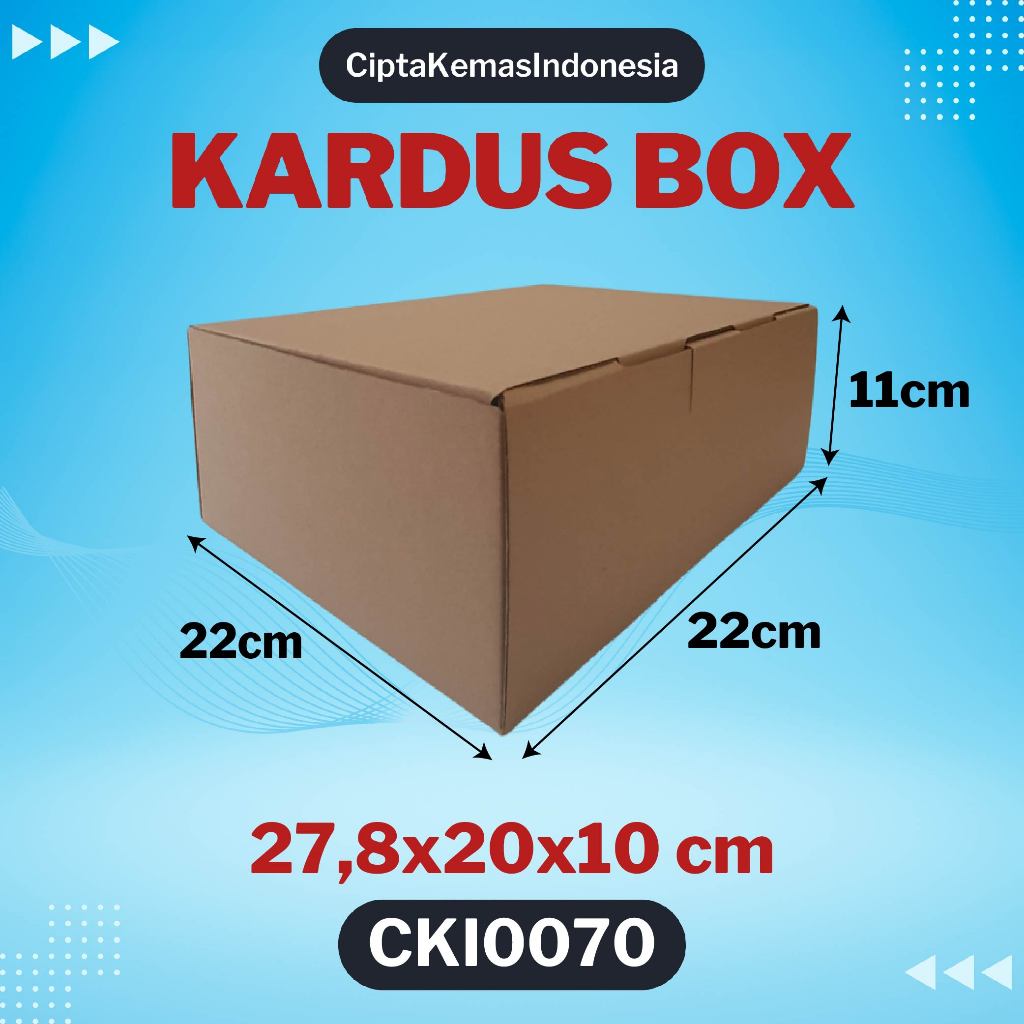 

Kardus Box Die Cut 27,8x20x10 cm Dus Packing Packaging Polos
